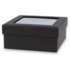 Verpakkingsdoosje zwart 90x90 mm met raam