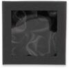 Verpakkingsdoosje zwart 90x90 mm met raam - Image 2
