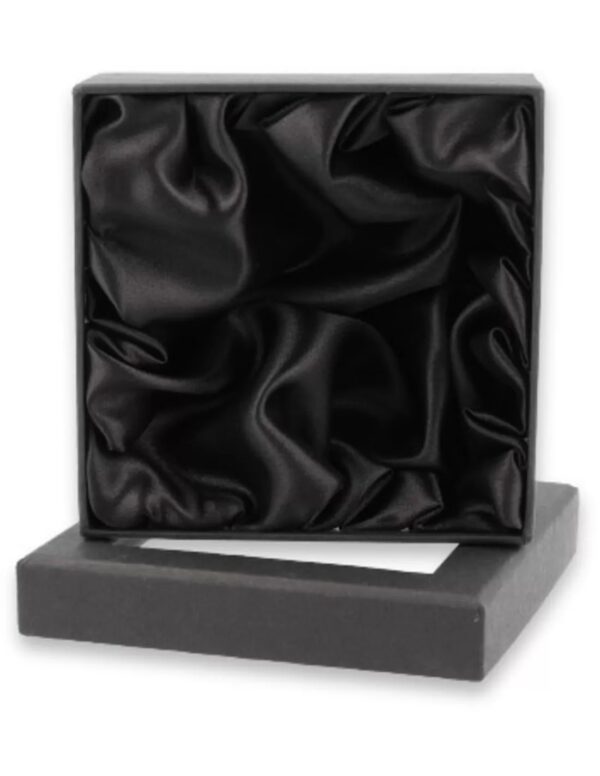 Verpakkingsdoosje zwart 90x90 mm met raam - Image 3