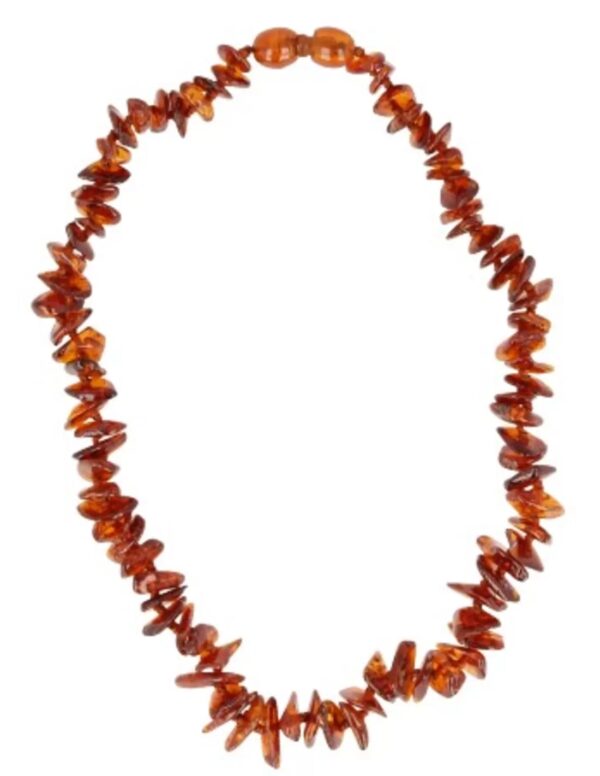 Barnsteen babyketting cognac