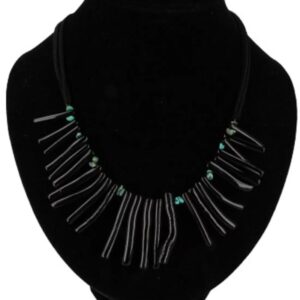 Koraal ketting (imitatie) met Turkoois kralen