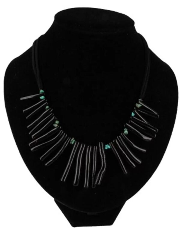 Koraal ketting (imitatie) met Turkoois kralen