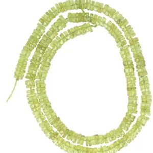 Peridoot kralen streng plakjes 5 mm