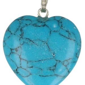 Howliet blauw hart hanger 20 mm (gekleurd)