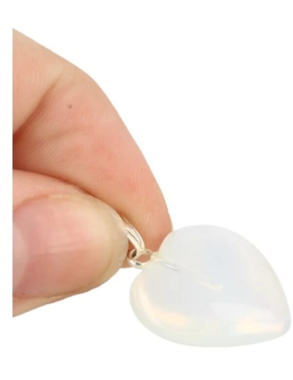 Opaliet hart hanger 20 mm (synth) - Image 3
