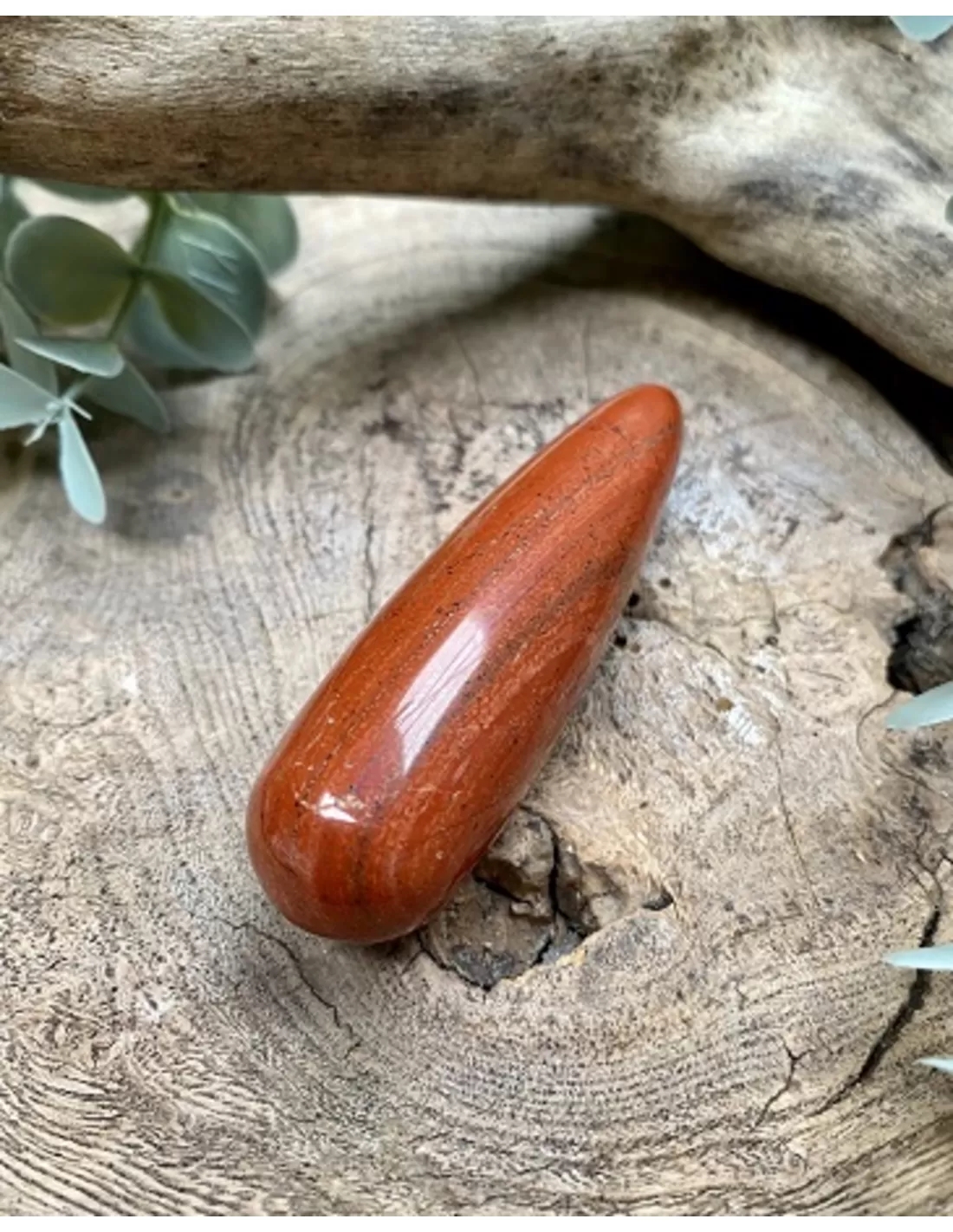 Jaspis rood massage griffel 7,5 cm - Image 3