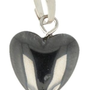 Hematiet hart hanger 12 mm