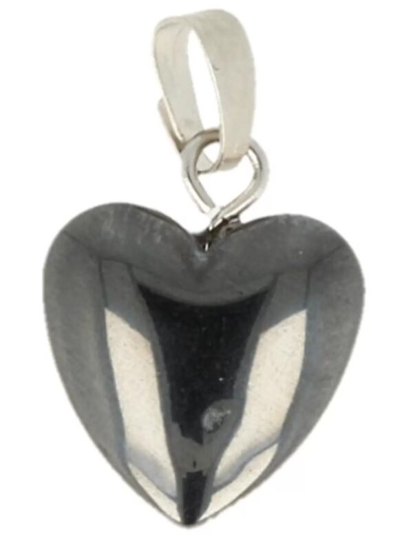 Hematiet hart hanger 12 mm