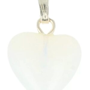 Opaliet hart hanger 12 mm (synth)