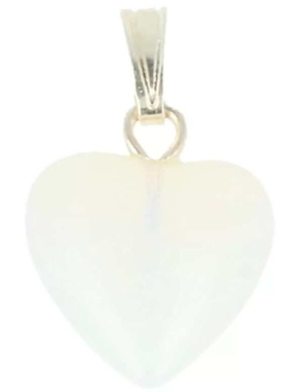 Opaliet hart hanger 12 mm (synth)