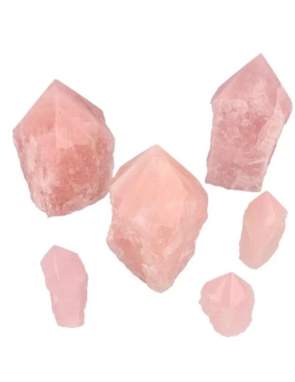 Roze kwarts punten top gepolijst, p/kg - Image 3