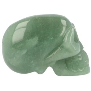 Aventurijn groen traveler schedel 60 mm