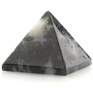 Agaat mos edelsteen piramide 25 mm