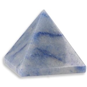 Blauwe kwarts piramide 25 mm edelsteen