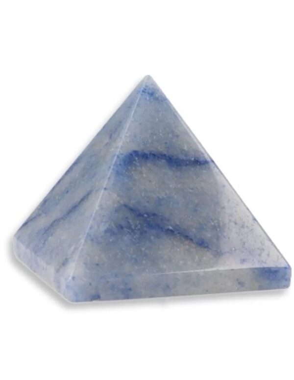 Blauwe kwarts piramide 25 mm edelsteen