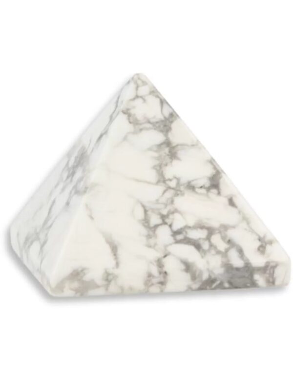 Howliet wit edelsteen piramide 25 mm