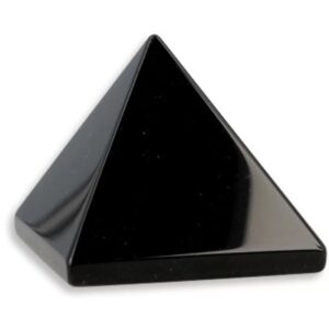 Obsidiaan zwart piramide 25 mm edelsteen