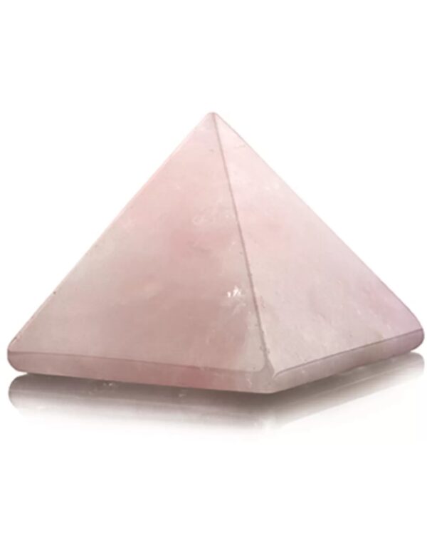 Roze kwarts piramide 25 mm edelsteen