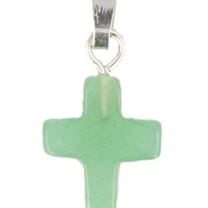 Aventurijn groen kruis hanger 14 mm