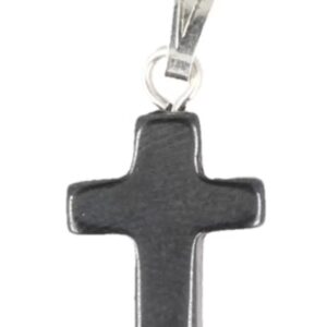 Hematiet kruis hanger 14 mm
