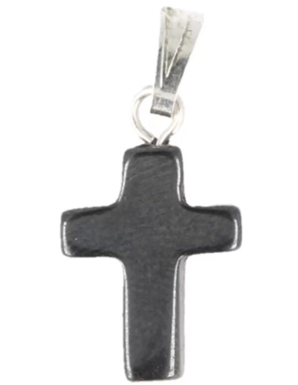 Hematiet kruis hanger 14 mm