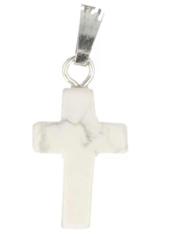 Howliet wit kruis hanger 14 mm
