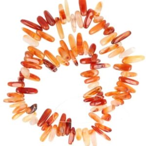 Carneool longdrop kralen streng