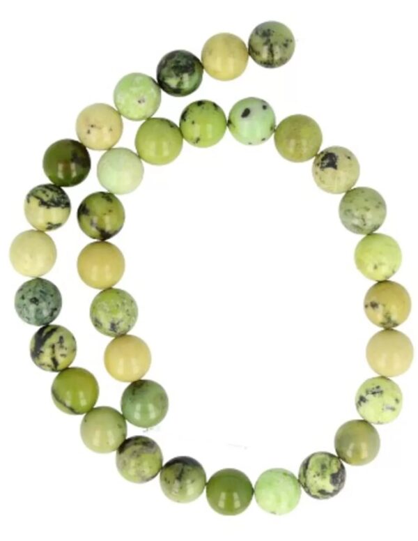 Noorse Jade 12 mm kralen streng (Lizardiet)