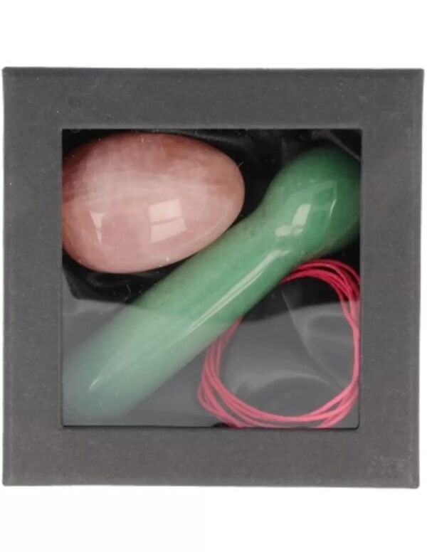 Yoni massage set Roze kwarts / Aventurijn groen - Image 4