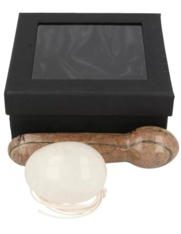 Yoni massage set Bergkristal / Rhodoniet - Image 3