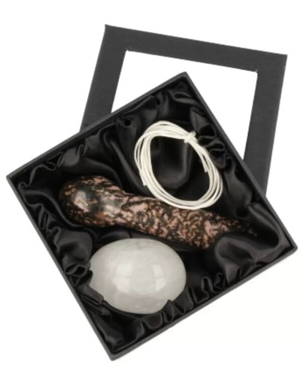 Yoni massage set Bergkristal / Rhodoniet - Image 4