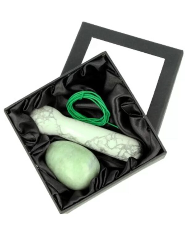 Yoni massage set Chinese Jade / Howliet wit - Image 2