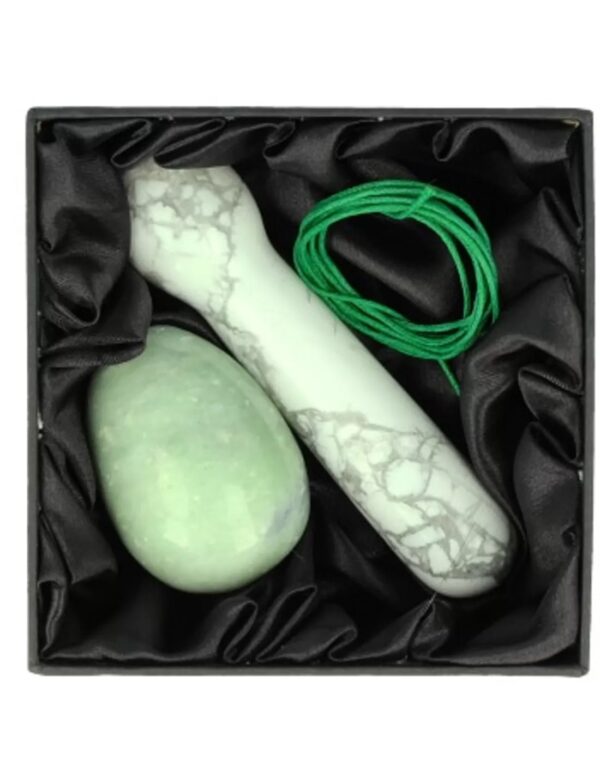 Yoni massage set Chinese Jade / Howliet wit - Image 4