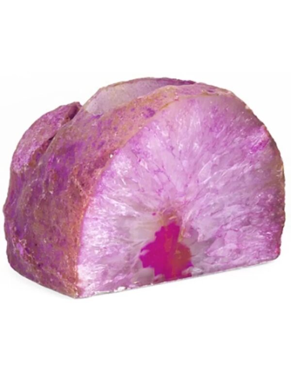 Agaat roze theelichthouder (gekleurd)