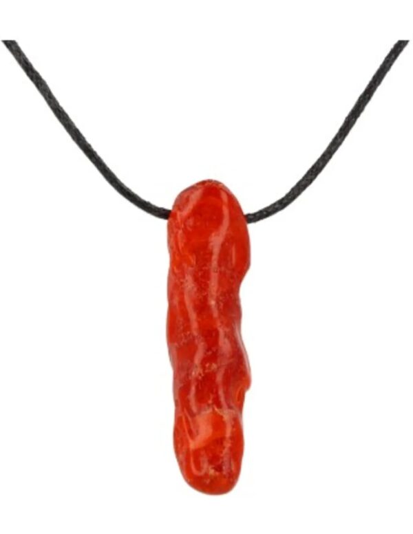 Chili Koraal hanger aan waskoord (imitatie) - Image 2