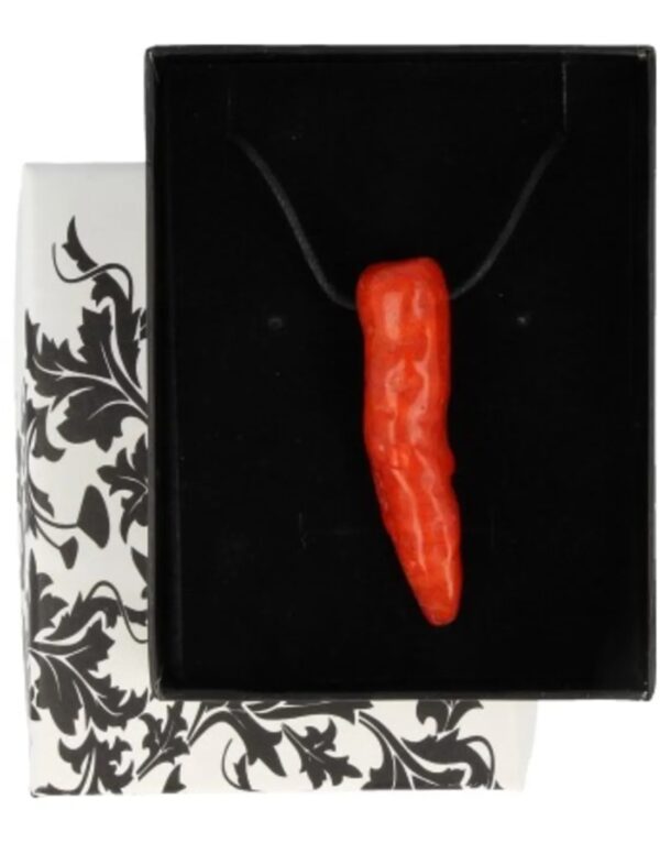 Chili Koraal hanger aan waskoord (imitatie) - Image 4