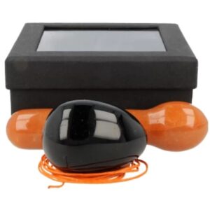 Yoni massage set Obsidiaan / Aventurijn oranje