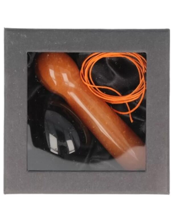 Yoni massage set Obsidiaan / Aventurijn oranje - Image 4
