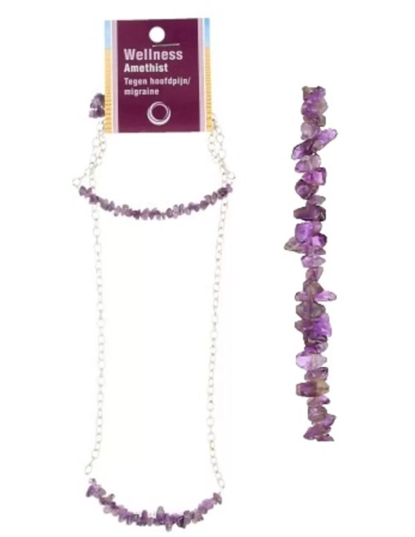 Amethist bar sieraden combi