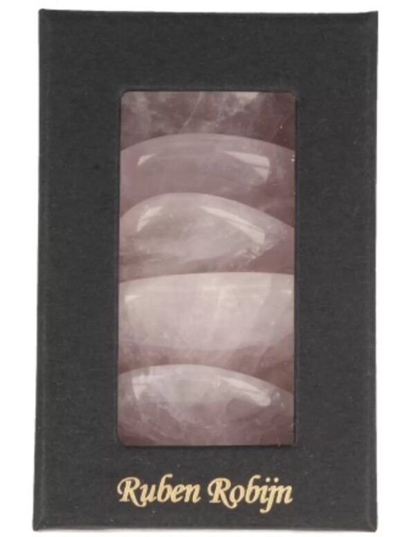Roze kwarts oplegstenen massage set