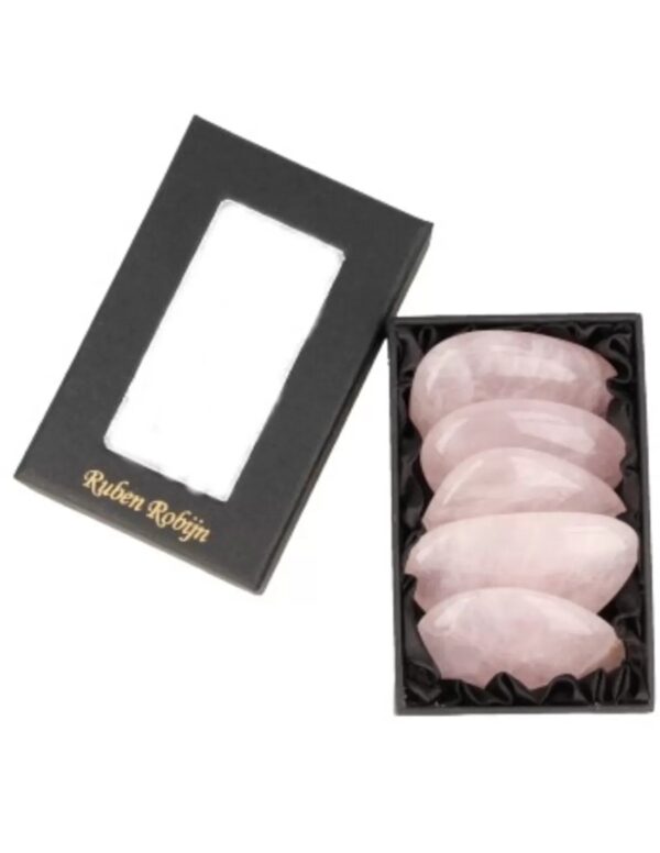 Roze kwarts oplegstenen massage set - Image 2