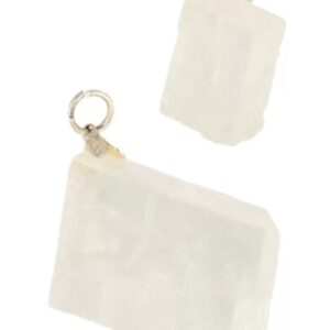Calciet wit ruw edelsteen hanger