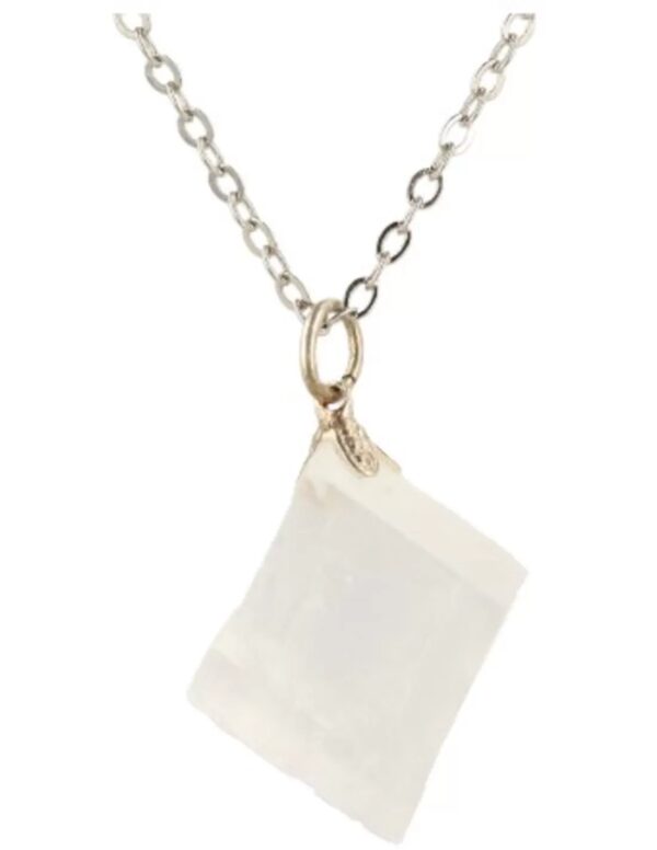 Calciet wit ruw edelsteen hanger - Image 3
