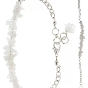 Maansteen regenboog bar armband