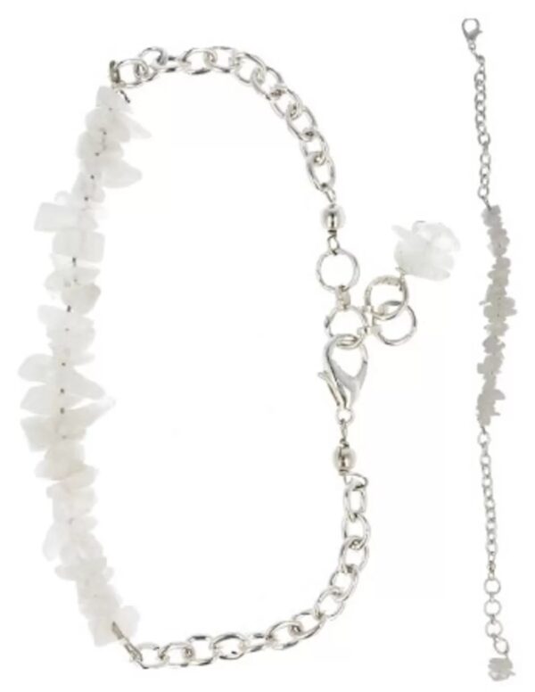 Maansteen regenboog bar armband
