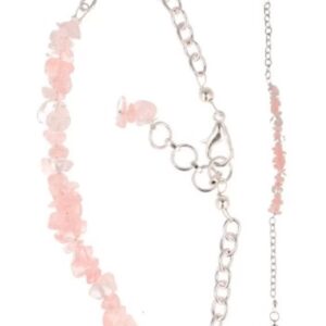 Roze kwarts bar armband