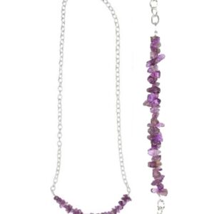 Amethist bar ketting