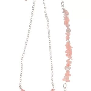 Roze kwarts bar ketting
