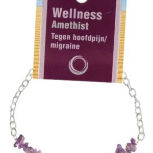 Amethist bar armband + kaart