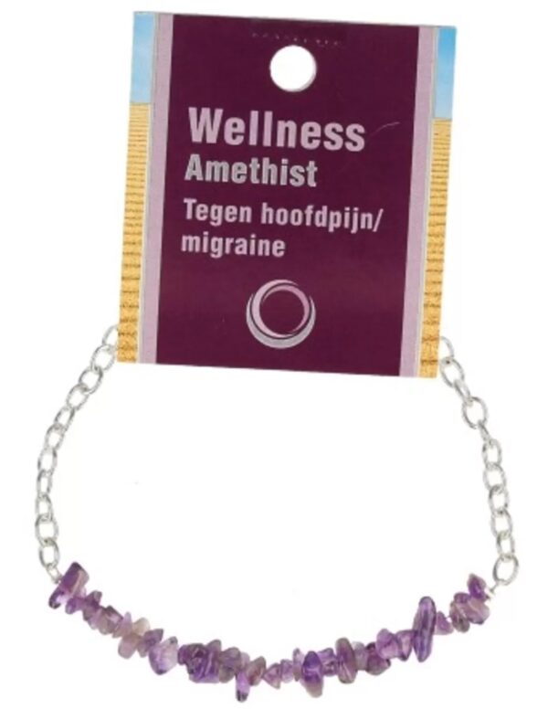 Amethist bar armband + kaart